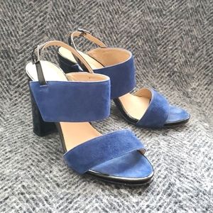 Comptoir des Cotonniers Royal Blue Velvet Heeled Sandals – Made in Italy